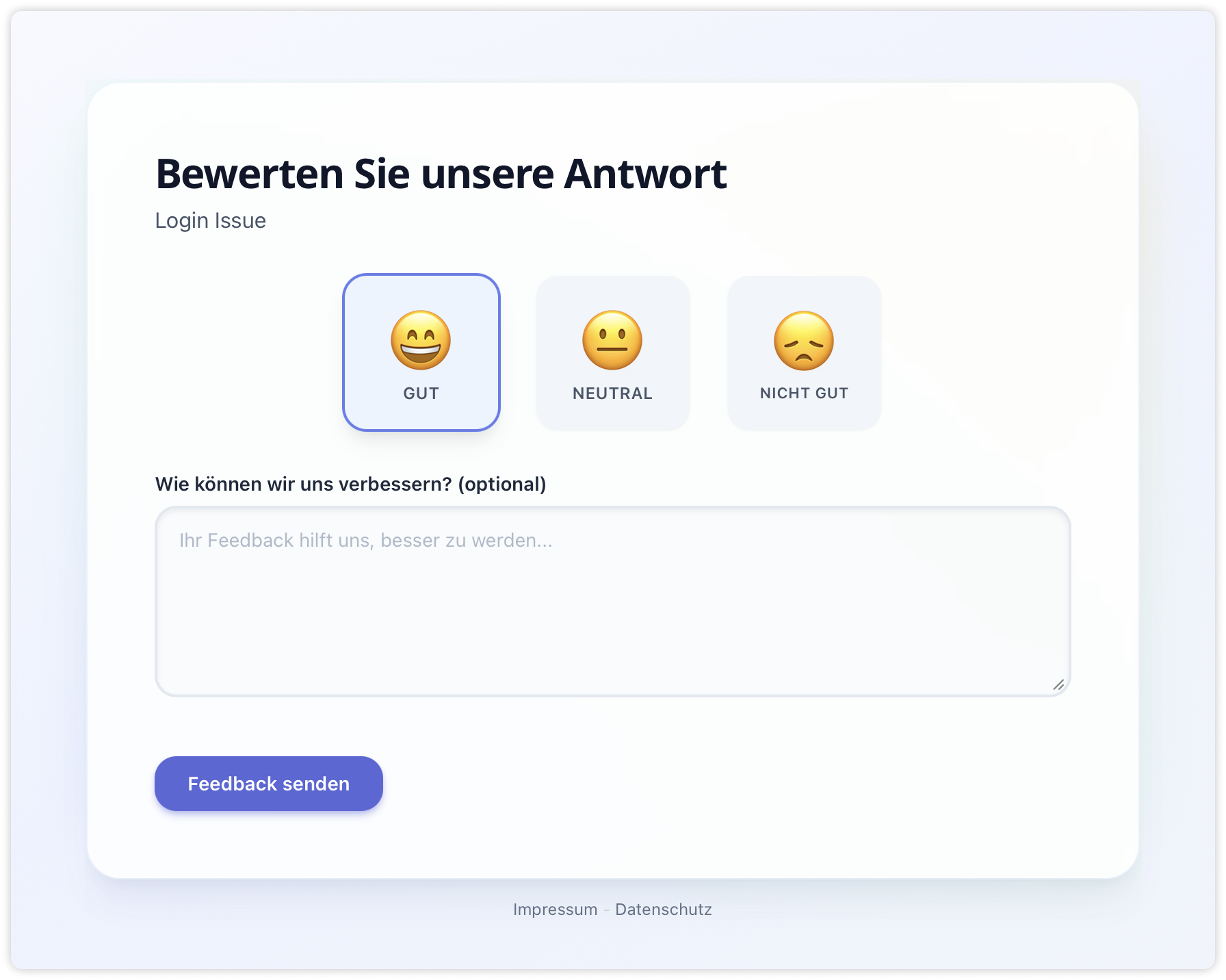 Customer Satisfaction Form DE 2