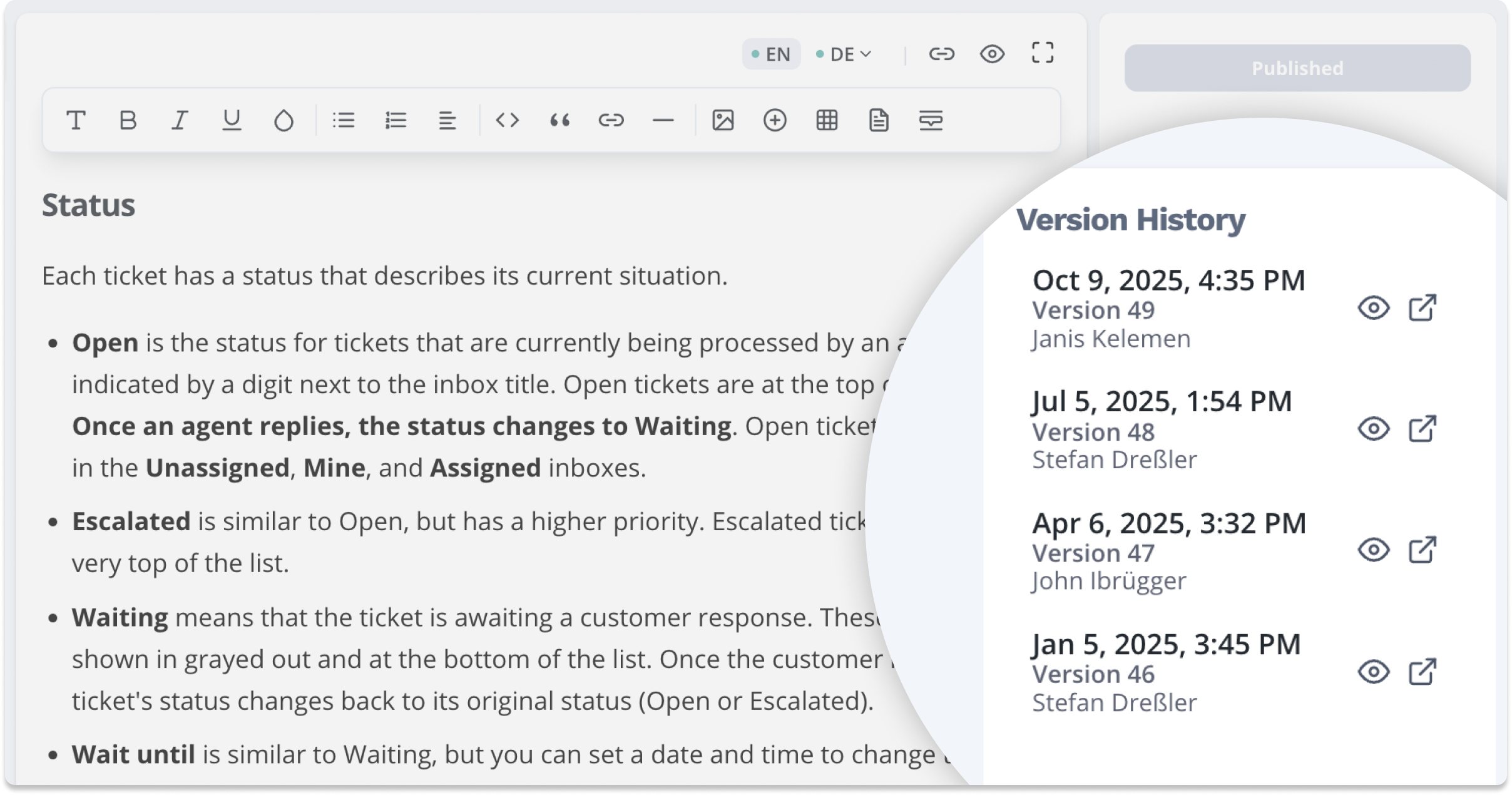 Docs Versioning