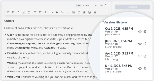 Article Versioning in HelpSpace Docs